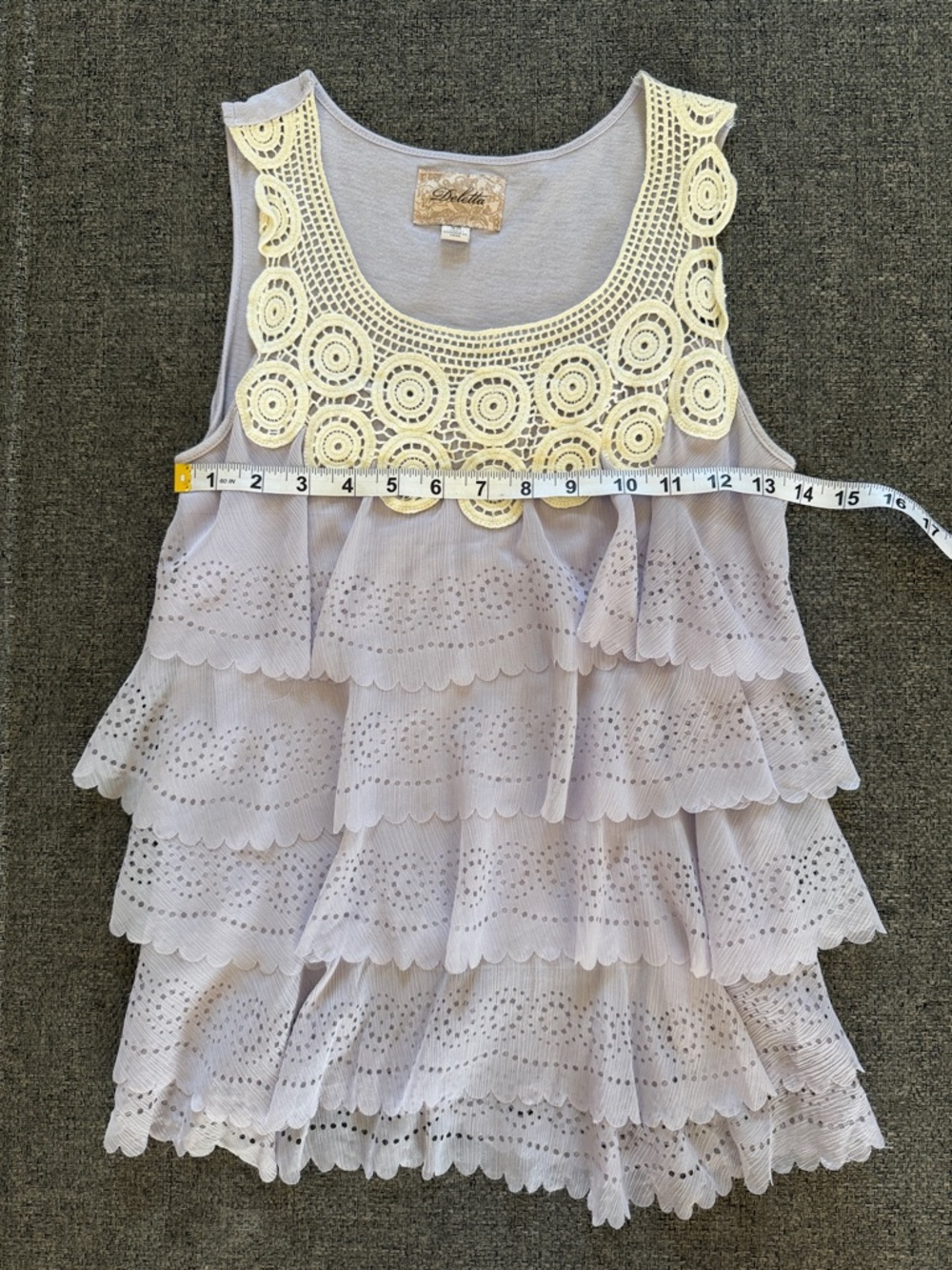 Anthropologie Deletta Circled Adornment Tank Top - Picture 4 of 9